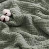 Exclusivo Mezcla Coperta in Mussola 100% Cotone, 6 Strati, Grigio Verde | 220x240 cm, Leggera, Traspirante, Morbida e Confortevole, Adatta per l'estate, come Copriletto o Copertura Decorativa