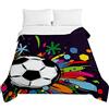 Chickwin Trapuntino Copriletto Trapuntato Goffrato Primaverile Estivo Matrimoniale, Leggera 3D Calcio Stampa Coperta Estivo Trapunta per Camera da Letto Singolo Una Piazza (200x230cm,Arcobaleno)