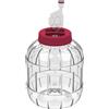 made in home Set di 3 contenitori per fermentazione in plastica con punta di fermentazione per vino, birra, purea Weck, palloncino per fermentazione, bottiglia da 5 litri