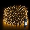 Stock Price Luci di Natale Bianco Caldo 100 metri 1000 led. Luci Natalizie IP44 per Esterno e Interno, Cavo Verde, Spina EU, per Albero di Natale, Giardino e Balcone