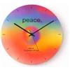 SOLO ORA Orologio da Parete Artistico "Peace - The Power of Love" 30/40 cm - Design Moderno Colorato - Stile Contemporaneo - Silenzioso - Arredo Parete di Impatto (40 cm)