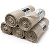 Generico 5 Rotoli da 9 Buste Sacchi Ambra Trasparenti Grandi Resistenti misura 70 x110 cm in Plastica HDPE, 120 litri, Sacchetti indifferenziata, Buste spazzatura, Bustoni immondizia condominiali,