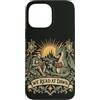 Renaissance Medieval Humor Custodia per iPhone 13 Pro Max Amante dei libri fantasy che legge Dragon Castle Dawn