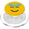 Miftees Halloween Tees Angel Halo Faccia sorridente PopSockets PopGrip per MagSafe
