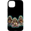 Merch Maniacs Custodia per iPhone 15 Plus Buddha See le Hear Speak No le Evil