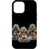 Merch Maniacs Custodia per iPhone 12 Pro Max Buddha See le Hear Speak No le Evil