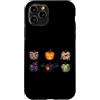 Funny Spooky Halloween Apparel Custodia per iPhone 11 Pro Spettrale Halloween Apple Icons Scheletro Mummia Vampiro Pipistrello