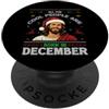 Ugly Christmas Gift For December Winter Tutte le persone fantastiche nate a dicembre Gesù Natale Compleanno PopSockets PopGrip Adesivo