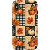 Checkered Patchwork Pattern - Apparel & Custodia per iPhone X/XS Autunno Autunno Zucca Scacchi Tartan Plaid Gingham Pattern