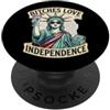 Bitches Love Independence Statue Liberty Le femmine amano l'indipendenza statua della libertà 4 luglio USA PopSockets PopGrip Adesivo