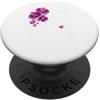 Pretty Girls, Flowers Black and White Sh Floreale Donna Viso Line Art con Orchidee Rosa 2 Forme Mania PopSockets PopGrip Adesivo