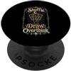 Tarot Reader Card Reading Designs Shuffle Draw Overthink Maglietta Lettura Tarocchi PopSockets PopGrip Adesivo