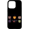 Funny Spooky Halloween Apparel Custodia per iPhone 15 Pro Max Spettrale Halloween Apple Icons Scheletro Mummia Vampiro Pipistrello