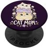 Paw Pact Prints Simpatico gatto mamma floreale gattini madre amante dei gatti PopSockets PopGrip Adesivo