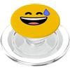 Miftees Halloween Tees Imbarazzante divertente Nervous Smile Face PopSockets PopGrip per MagSafe