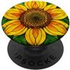 Symmetry Botanical Designs Motivo floreale mandala geometrico girasole PopSockets PopGrip Adesivo