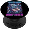 Retro Computing Apparel and Gear Retro Synthwave 80 E 90 Computer Tech Art PopSockets PopGrip Adesivo