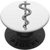 Caduceus Rod of Asclepius Medical Doctor Asta di Asclepio Caduceo Medico Simbolo PopSockets PopGrip Adesivo