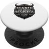 Barbe Seri Affari Uomini barbuti Festa d Camicia da barba divertente per coltivare la barba PopSockets PopGrip Adesivo