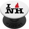 Shape of Home Co I Love (Heart) New Hampshire Mappa Sagoma NH Stato Americano PopSockets PopGrip Adesivo