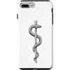 Caduceus Rod of Asclepius Medical Doctor Custodia per iPhone 7 Plus/8 Plus Asta di Asclepio Caduceo Medico Simbolo