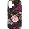Graziosi disegni floreali Custodia per iPhone 17 Rosa bordeaux e motivo botanico decorativo