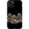 Merch Maniacs Custodia per iPhone 11 Pro Buddha See le Hear Speak No le Evil