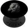Funny Lion Drinking Coffee Lover Humor G Lion Animal Humor Divertente Leone Bere Caffè Amante PopSockets PopGrip Adesivo
