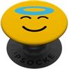 Miftees Halloween Tees Angel Halo Faccia sorridente PopSockets PopGrip Adesivo