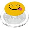 Miftees Halloween Tees Tongue Out Happy Smile divertente Yummy Face PopSockets PopGrip per MagSafe