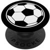grafica minimale dello sport del calcio classico pallone da calcio bianco rete da calcio design PopSockets PopGrip Adesivo