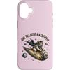 Cute Cat Astronaut Vintage Comet Custodia per iPhone 16 Plus Funny Retro Astronaut Cat Riding a Comet in Space