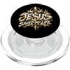Regali di Christian Street War & Co. Jesus Saved My Life - Christian Graffiti Street Art PopSockets PopGrip per MagSafe