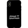 Funny Linux admin hacker nerd IT Geek gi Custodia per iPhone X/XS chmod 777 Your Mom Linux Funny Tech Humor