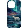 Polar Bear Northern Lights - Apparel & G Custodia per iPhone 14 Pro Max Orso polare Aurora boreale Artico Inverno Mosaico