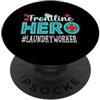 TeeaxArt Frontline Hero Christmas Gifts Lavanderia Frontline Eroe Essenziale Lavoratori Donne PopSockets PopGrip Adesivo