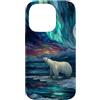 Polar Bear Northern Lights - Apparel & G Custodia per iPhone 14 Pro Orso polare Aurora boreale Artico Inverno Mosaico
