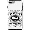 Retro Birthday Year Classic Custodia per iPhone 7 Plus/8 Plus Vintage 1961 Edizione Limitata Tutte le Parti Originali Divertente