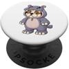 Dog In a Hippopotamus Costume Kawaii Des Kawaii Cane In un Ippopotamo Costume per Ragazze Bambini Ippopotamo PopSockets PopGrip Adesivo