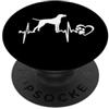 Plott Hound Dog Paw Heartbeat Puppy Love Cane da caccia Plott Hound Battito di cuore Amore di zampa PopSockets PopGrip Adesivo