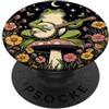 Cottagecore Grips Cute Cottagecore Frog Playing Banjo on a Mushroom PopSockets PopGrip Adesivo