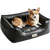 Marchul Cuccia in ecopelle per Cani, Divano letto Impermeabile per Gatti, Divanetto per Animali Domestici con Fondo Antiscivolo per Cani e Gatti di Taglia Piccola e Media, 75 × 60cm