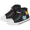 Pokémon Pokemon, scarpe da ginnastica alte in tela, con cerniera, per bambini, con tacco alto