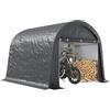 Outsunny Tendone da Giardino con 2 Ingressi a Zip e Copertura Rinforzata Grigio