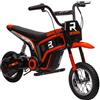 HOMCOM Moto per Bambini Elettrica 2 Velocità 8-16km/h Età 8-12 Anni Rosso