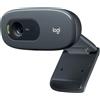 Logitech C270 Webcam HD 720p 30FPS Microfono Integrato Videochiamate Skype/Zoom