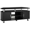 HOMCOM Mobile Porta TV Classico da Soggiorno con 2 ripiani e 2 Armadietti Nero