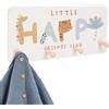 Relaxdays Appendiabiti per Bambini, 4 Ganci, da Parete, Tema Animale | MDF, legno di pino, materiale di fissaggio incluso, cameretta, cameretta neonati, corridoio, appendiabiti a parete