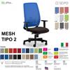 SEIPO MESH TIPO 2 MH0017 Poltrona schienale alto in rete braccioli Movimento sincronizzato "R4" SEIPO TESSUTO V