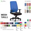 SEIPO MESH TIPO 2 MH0017 Poltrona schienale alto in rete braccioli Movimento sincronizzato "R4" SEIPO ECOPELLE D2
